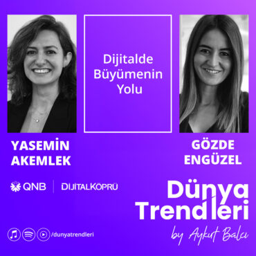 Podcast bölümü: Dijitalde Büyümenin Yolu - Konuk: QNB Dijital Köprü Pazarlama, Ürün ve Marka Yönetimi Bölüm Müdürü Yasemin Akemlek ve Stratejik İş Birlikleri, Müşteri Kazanımı ve Kanal Yönetimi Bölüm Müdürü Gözde Engüzel| Dünya Trendleri by Aykut Balcı