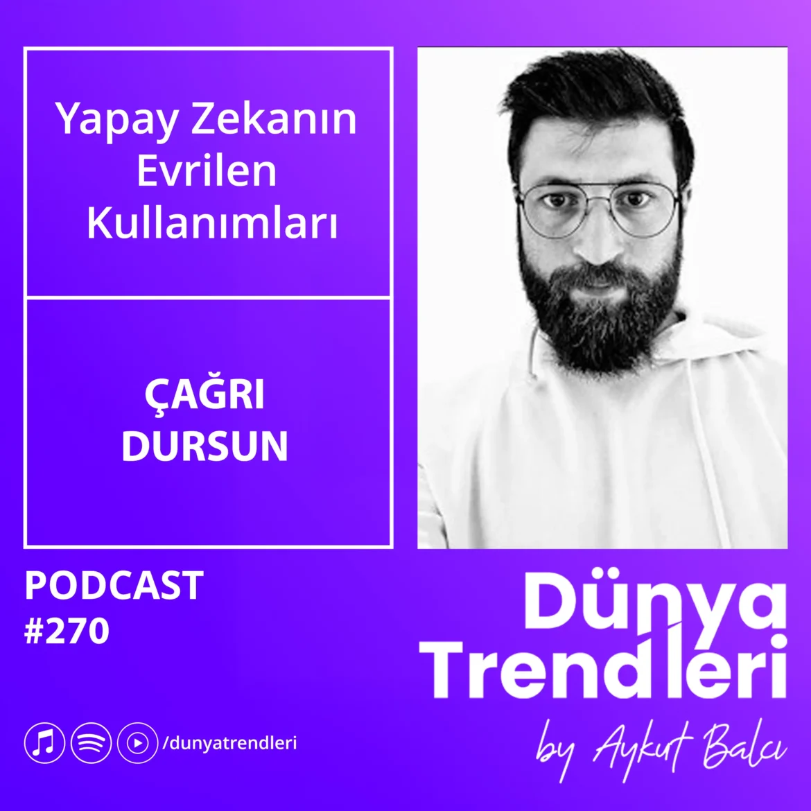 Podcast bölümü: Yapay Zekanın Evrilen Kullanımları - Konuk: FolksDev Kurucusu Çağrı Dursun | Dünya Trendleri by Aykut Balcı